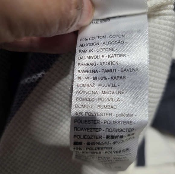 Levi's Men's Navy Blue  and White Striped Hoodie Size Medium - Picture 5 of 6